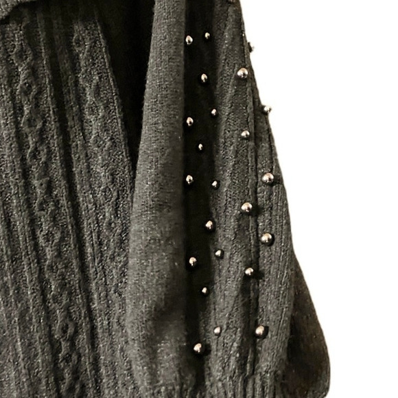 Design History Women's Black Off-The-Shoulder Cable Knit Balloon Sweater Size 3X - Picture 6 of 9